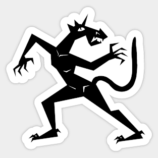 Black Cat Unicorn Sticker